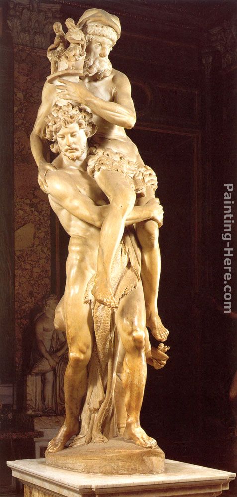 Aeneas and Anchises painting - Gian Lorenzo Bernini Aeneas and Anchises art painting